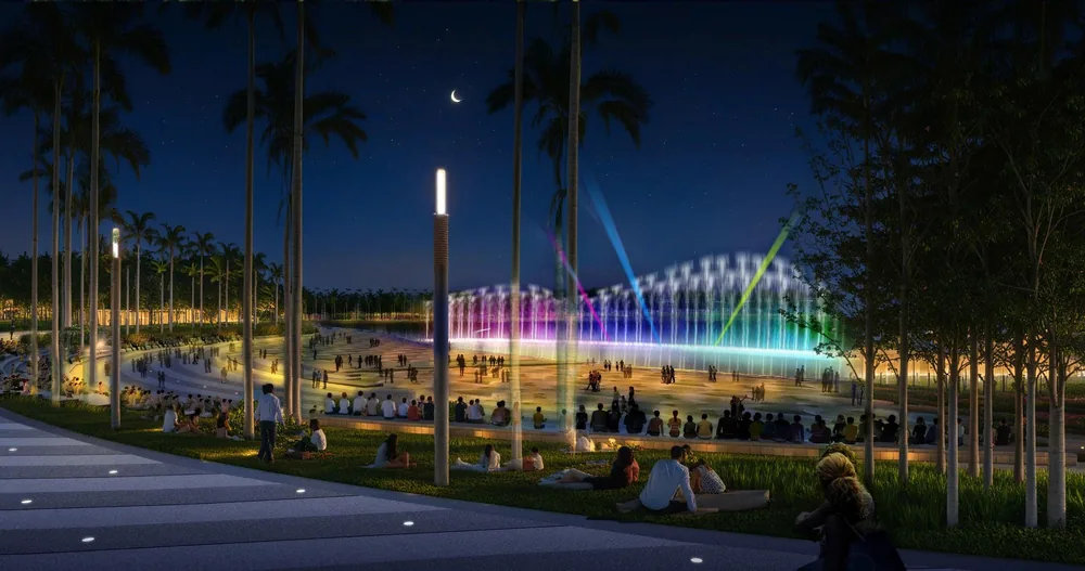 Phối cảnh khán đài nhạc nước tại Charmora City