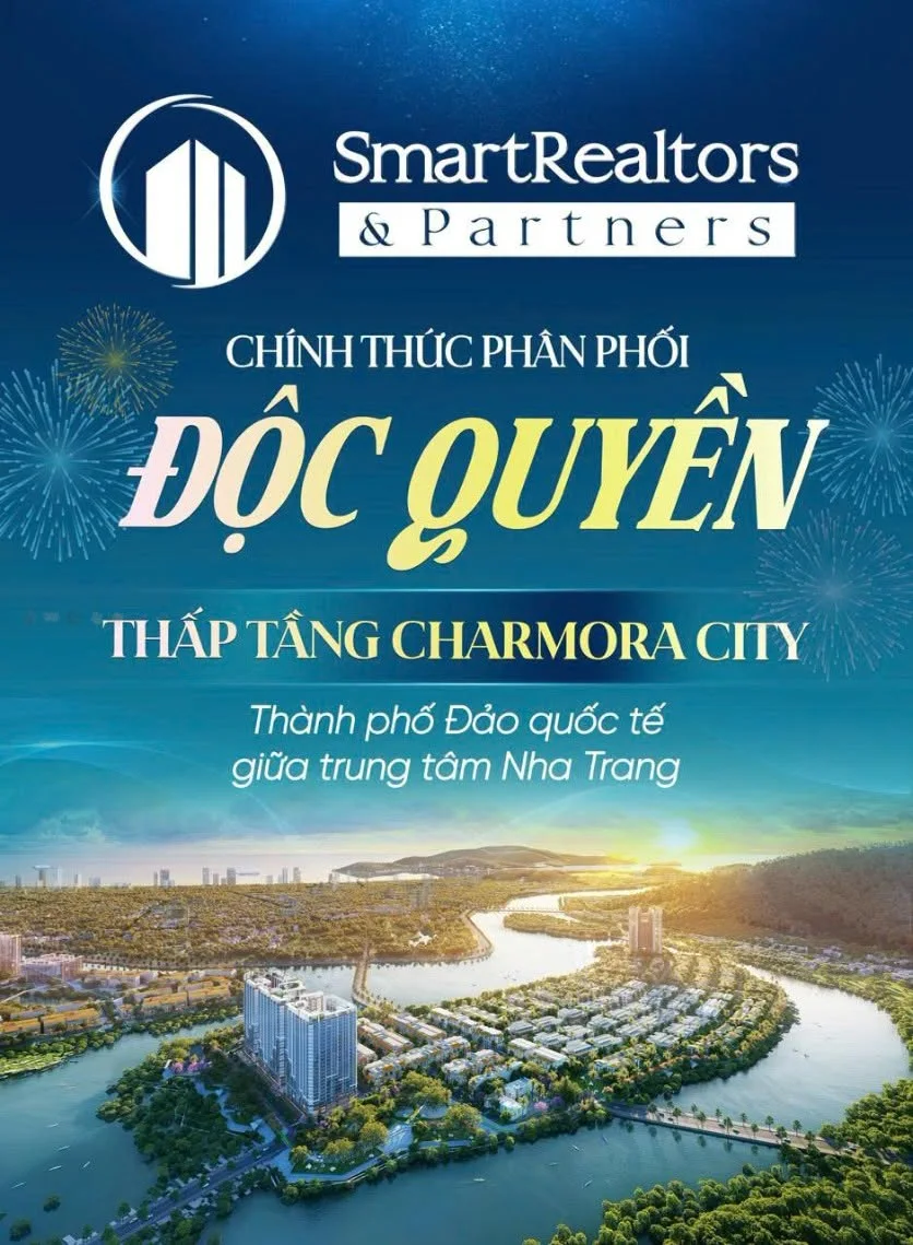 Poster công bố phân phối dòng thấp tầng Charmora City của SmartRealtors & Partners