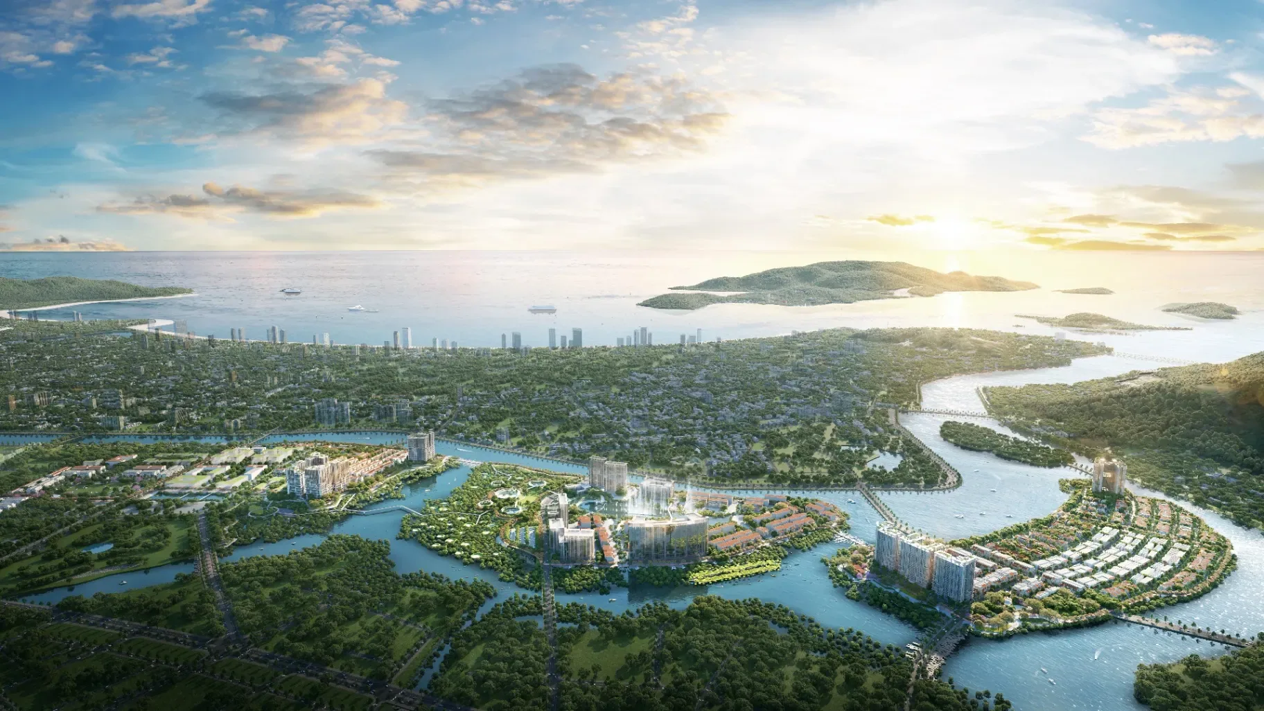 Phối cảnh toàn khu đại đô thị Charmora City 227ha do Sun Group phát triển