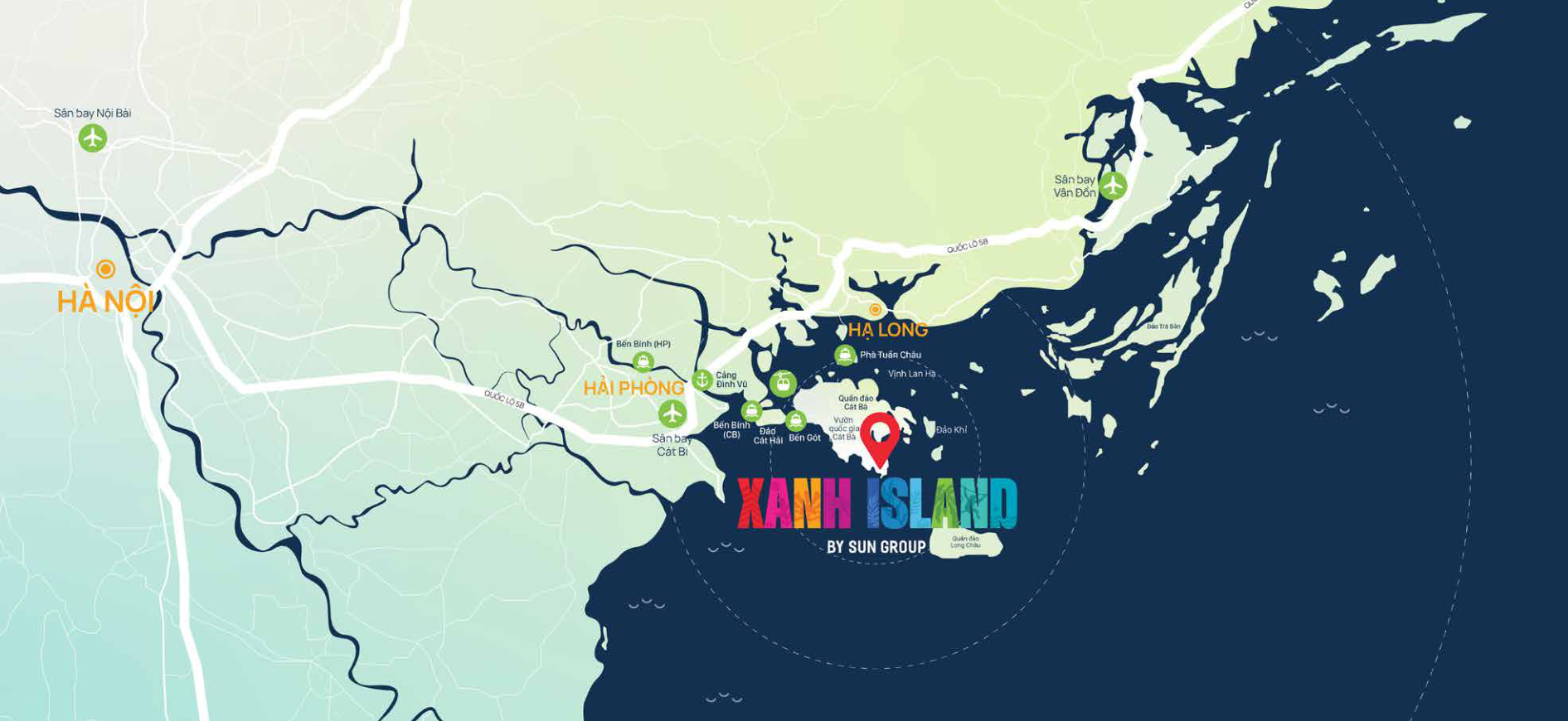 Vị trí Sun Cát Bà