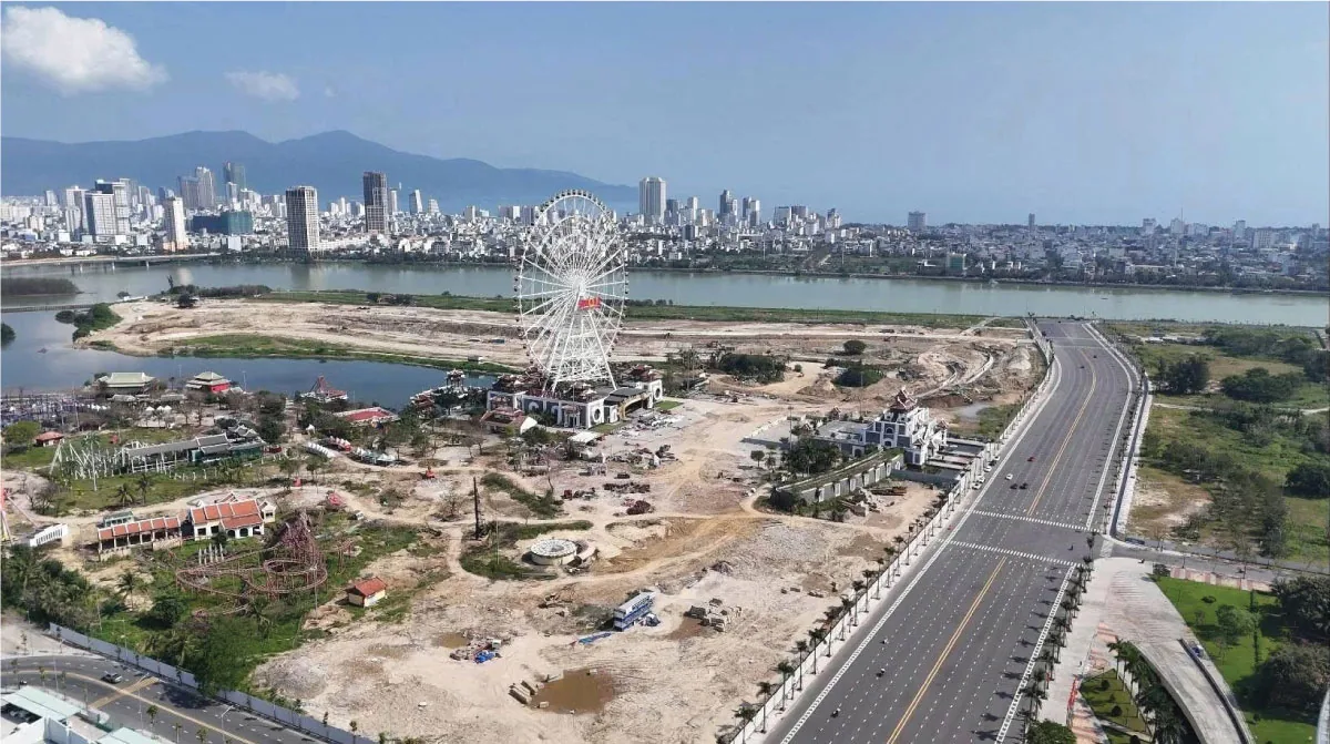 Ảnh thực tế flycam hiện trường dự án Sun Galaxy Complex ven sông Hàn