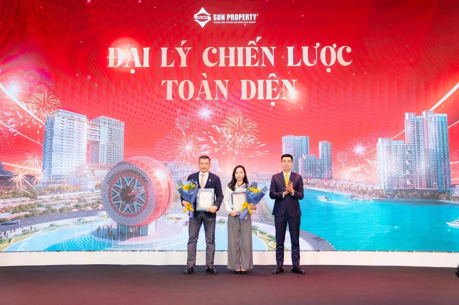 Ảnh thực tế lễ vinh danh đại lý chiến lược toàn diện do Sun Property tổ chức