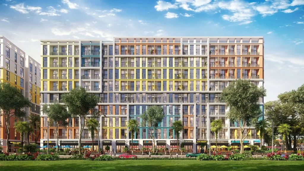 Phối cảnh mặt đứng một tòa căn hộ tại Sun Urban City, Hà Nam