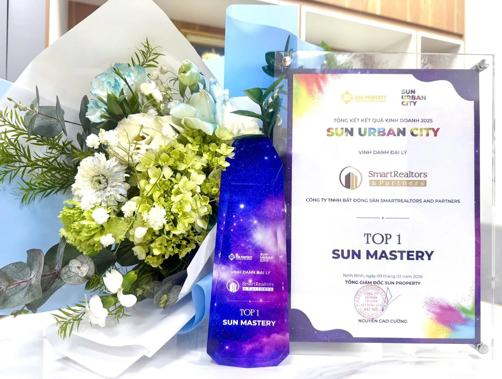 Chứng nhận đối tác phân phối chính thức Sun Urban City