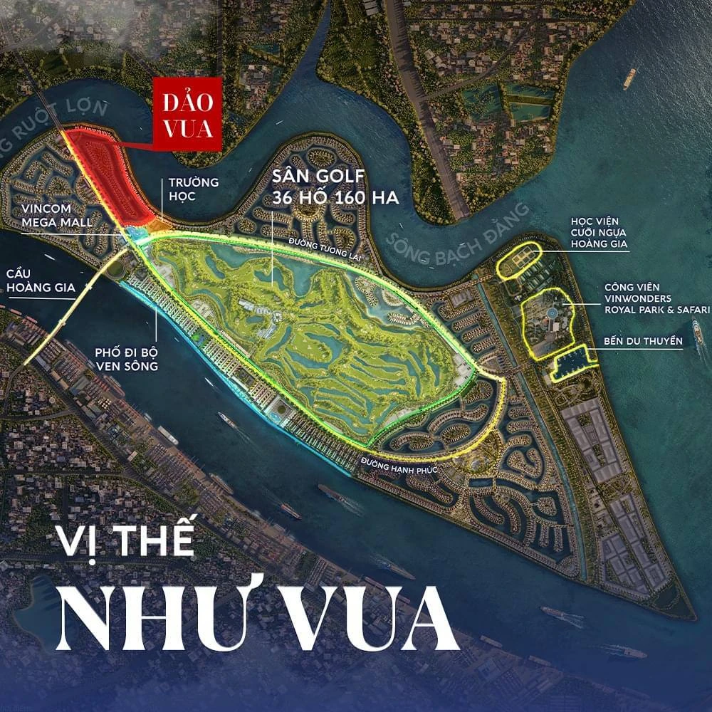 Vị trí phân khu đảo vua