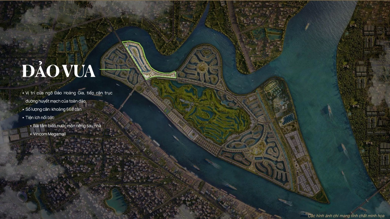 Vị trí phân khu đảo vua