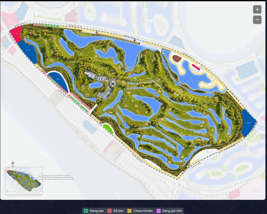 Mặt bằng phân khu golf land
