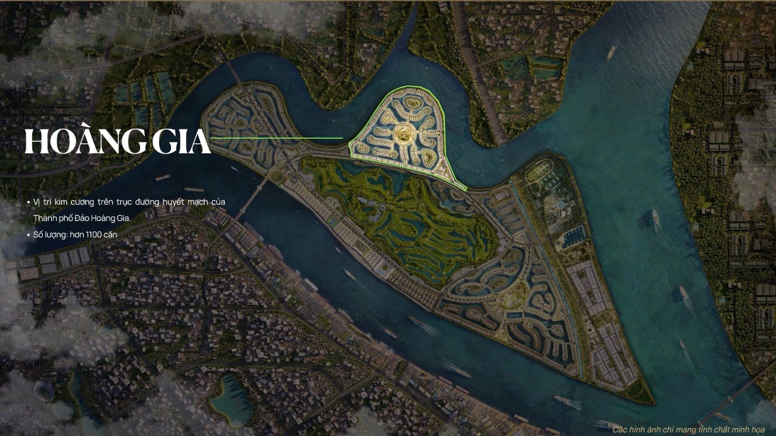 Vị trí phân khu đảo vua