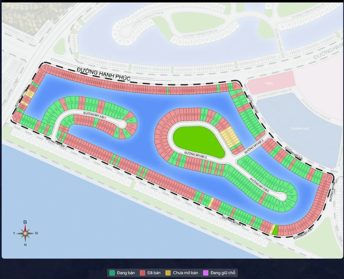 Mặt bằng phân khu golf land
