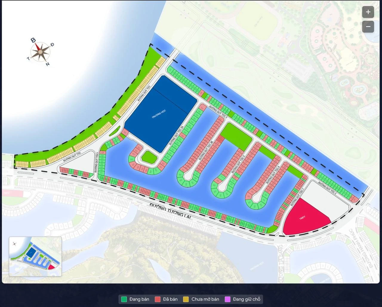 Mặt bằng PHÂN KHU QUÝ TỘC