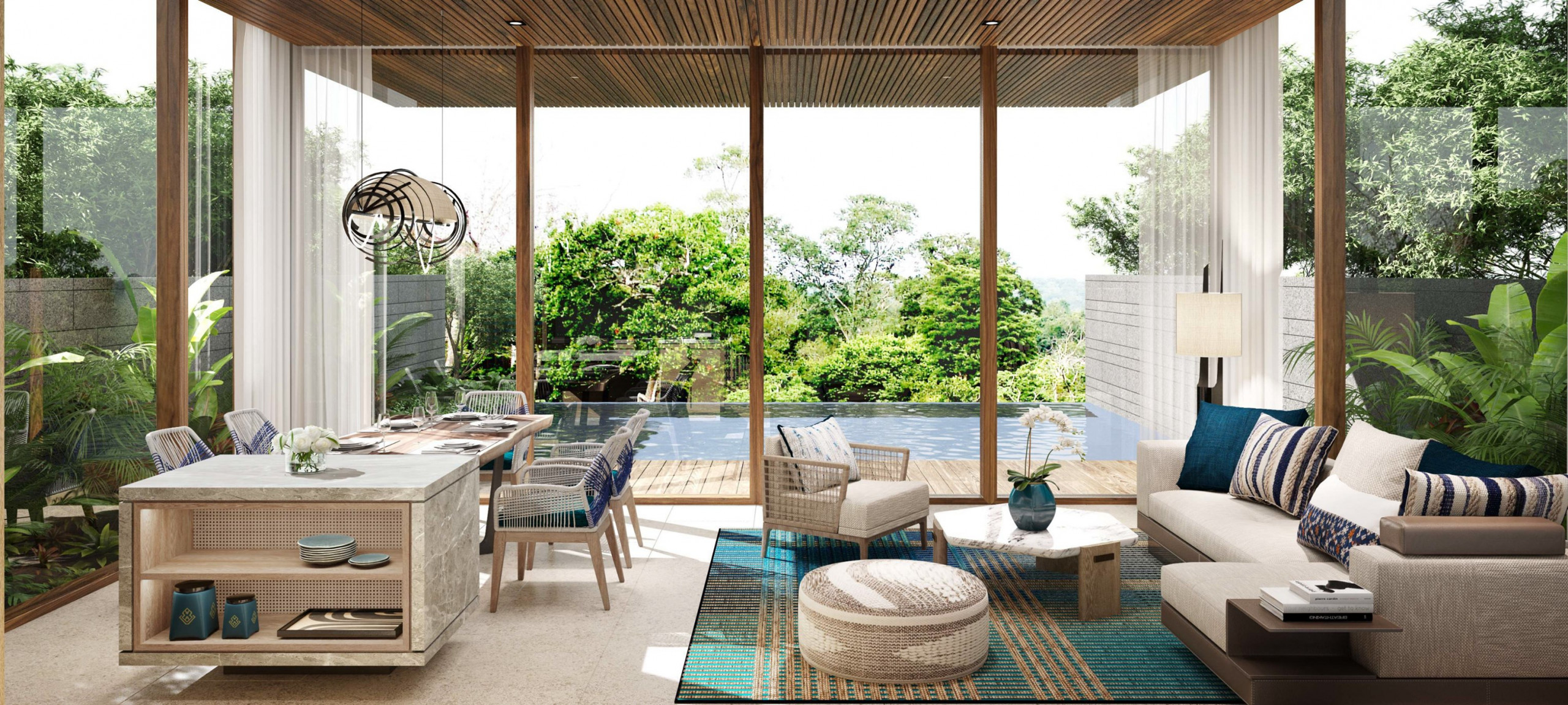Thiết kế mang âm hưởng Bắc Mỹ kết hợp nội thất đậm chất bản địa giúp chủ nhà có trải nghiệm mới mẻ