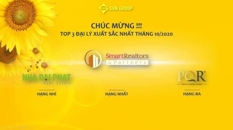 Smartrealtors & Partners dành “cú đúp” danh hiệu Đại lý xuất sắc nhất của Sun Group