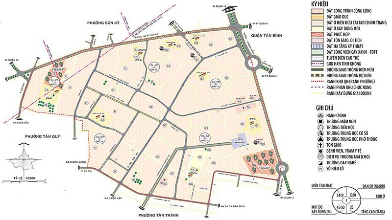 Bản đồ quy hoạch quận Tân Phú