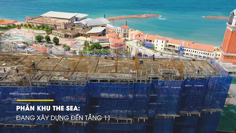 Phân khu The Sea đang xây dựng đến tầng 11
