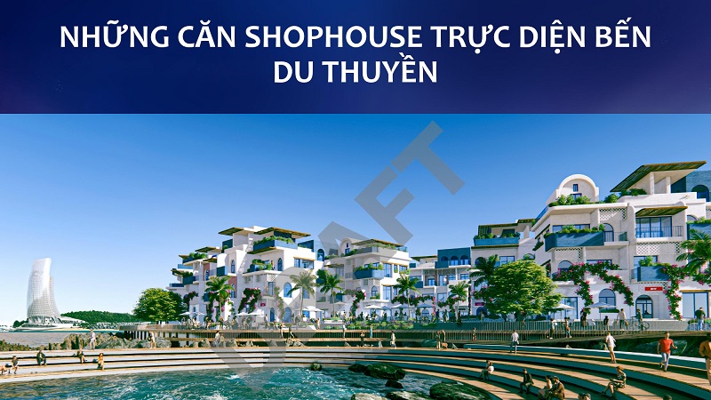 Shophouse Santorini nằm trực diện bến du thuyền, dự kiến thu hút lượng lớn khách du lịch đến vui chơi và nghỉ dưỡng