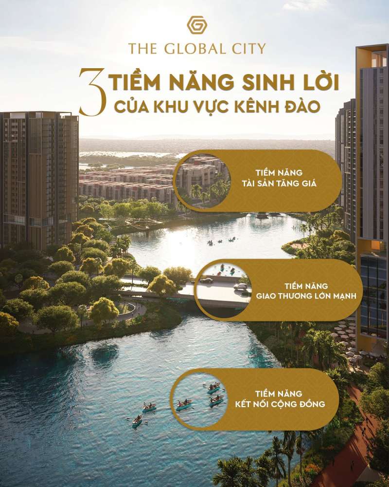 Tiềm năng khu vực The Global City nhạc nước mang lại.