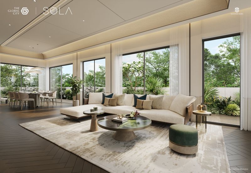 Thiết kế biệt thự SOLA - Kiệt tác ven sông The Global City thiet-ke-sola-biet-thu-song-lap-khong-gian-bep-va-phong-khach