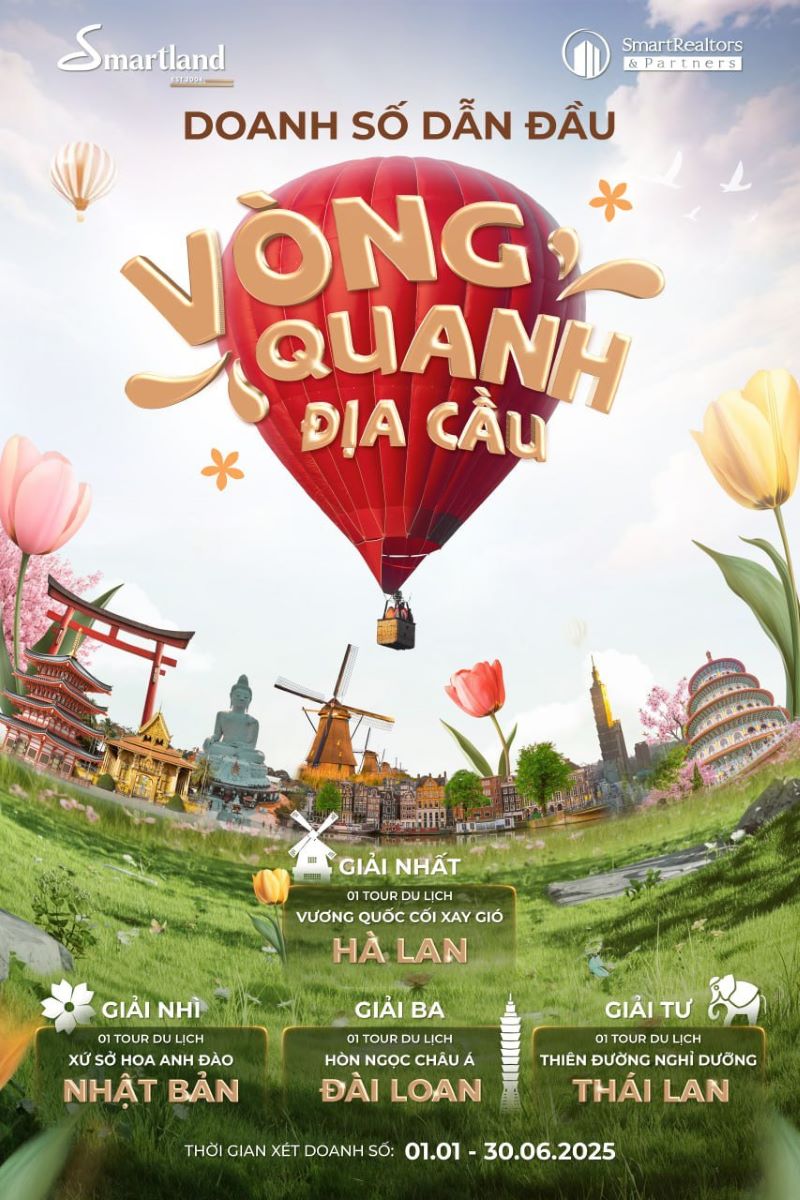 "Doanh số dẫn đầu - Vòng quanh địa cầu" - Chương trình vinh danh dành cho nhân viên xuất sắc SmartRealtors 6 tháng đầu năm 2025