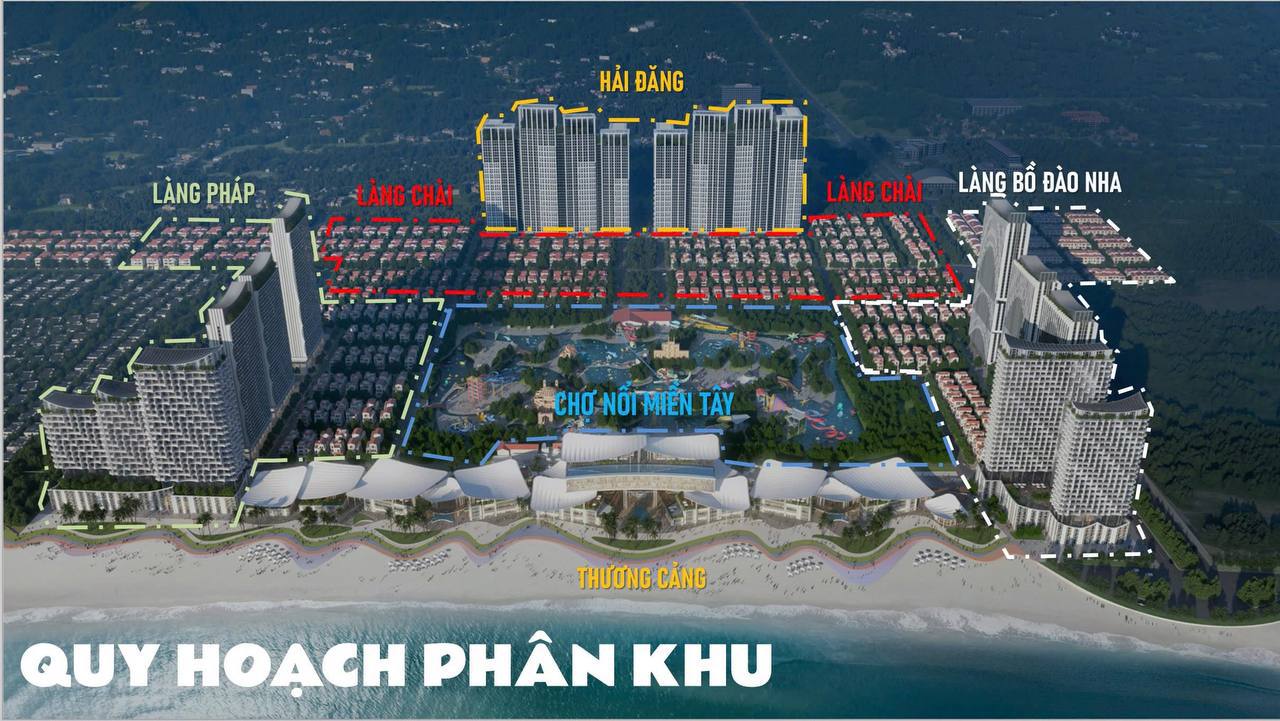 Các phân khu tại Blanca City Sun Group Chí Linh