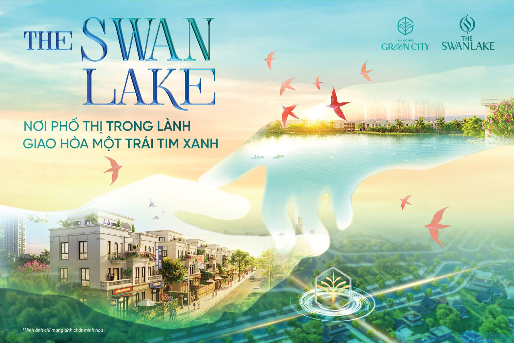 phối cảnh the swan lake