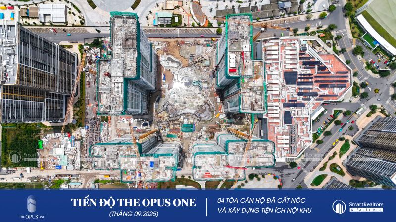 Tiến độ The Opus One – Vinhomes Grand Park cập nhật mới nhất 