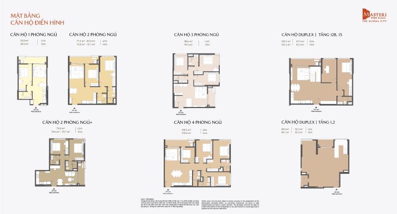 Mặt bằng Masteri Park Place có gì? Khám phá layout chi tiết dự án