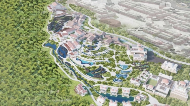 Phối cảnh đô thị sinh thái Đồi Thung – Quý Hòa, phân khu quy mô lớn trong các dự án Sun Group ở Hòa Bình.