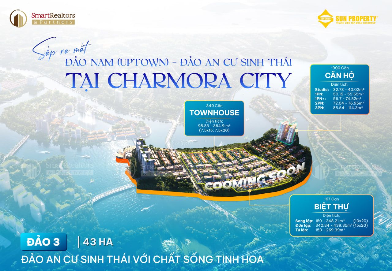 ĐẢO UPTOWN ĐIỂM ĐẾN AN CƯ VÀ ĐẦU TƯ TẠI CHARMORA CITY
