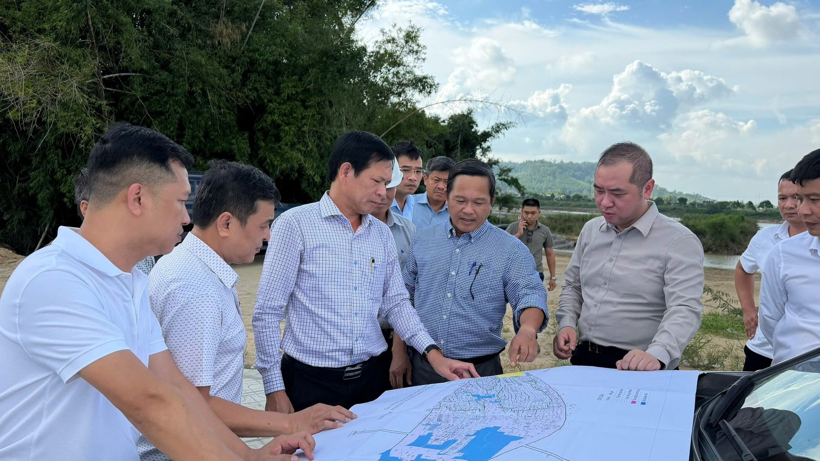 Khu đô thị An Phú (Đảo Ngọc) Quảng Ngãi: dự án gắn với Sun Group, 161,9 ha, chưa mở bán lãnh đạo tỉnh quảng ngãi khảo sát thực địa và xem bản đồ quy hoạch khu đô thị an phú đảo ngọc