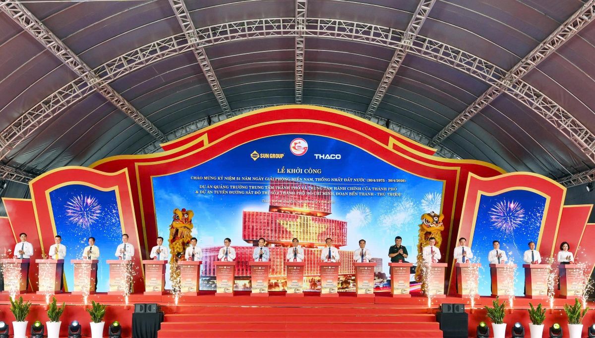 Trung tâm hành chính TP.HCM ở Thủ Thiêm: quy mô, tiến độ và nhà đầu tư Lễ khởi công Trung tâm Hành chính TP.HCM và tuyến metro số 2 đoạn Bến Thành – Thủ Thiêm ngày 29/4/2026